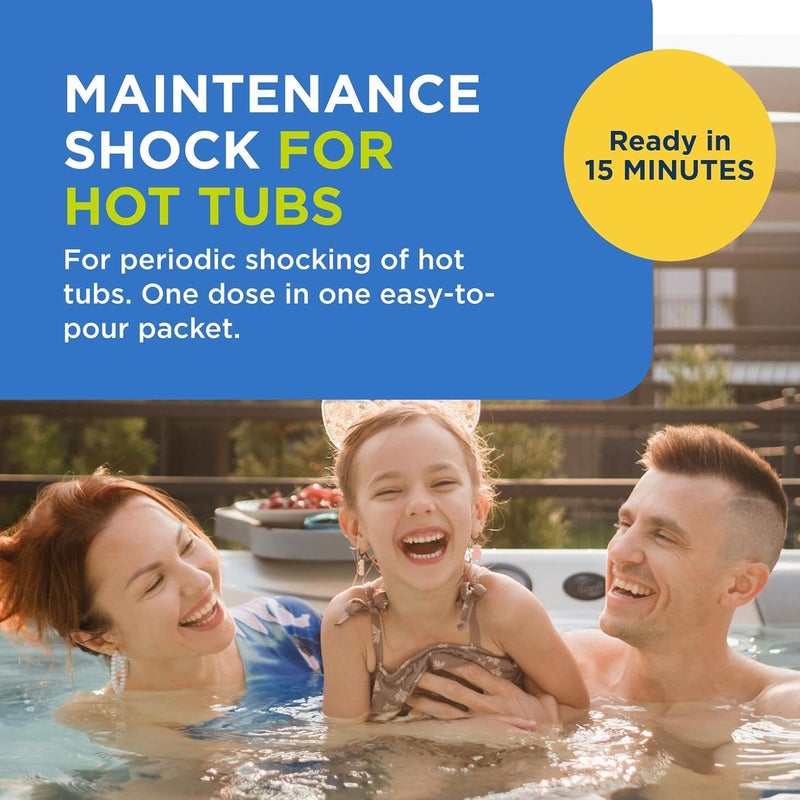 Frog Maintain for Hot Tubs - Non-Chlorine Shock for use with All Hot Tub Sanitizing Systems - Single Dose Packets for Easy Hot Tub Maintenance & Treatment - 1 Pack - Image 2